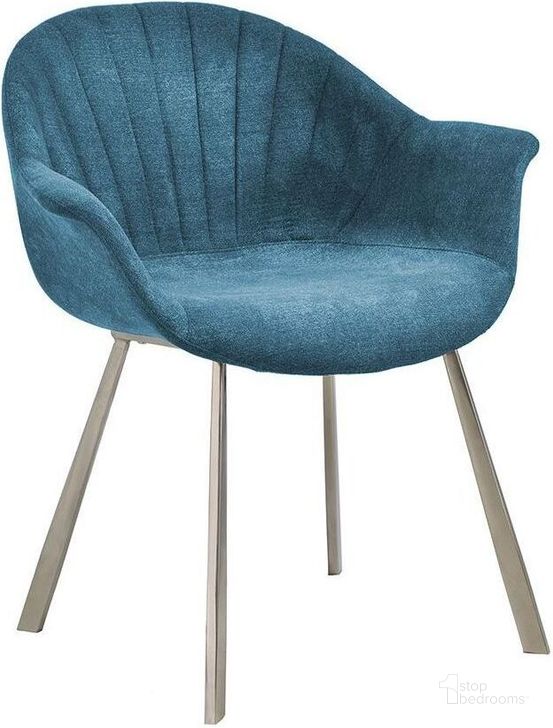 The appearance of Natalie Blue Arm Chair Set Of 2 designed by Bellini Modern Living in the transitional interior design. This blue piece of furniture  was selected by 1StopBedrooms from Natalie Collection to add a touch of cosiness and style into your home. Sku: Natalie BLU. Product Type: Dining Chair. Image1