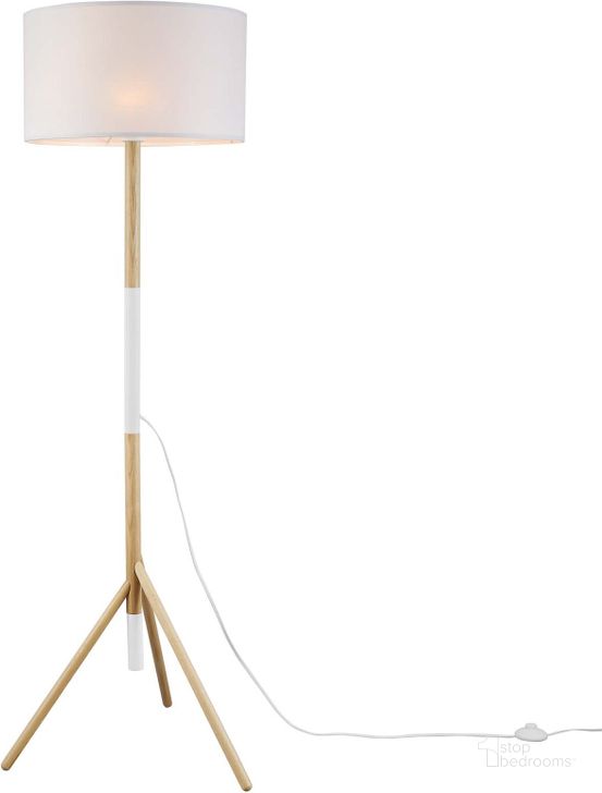 The appearance of Natalie Tripod Floor Lamp EEI-5305-WHI-NAT designed by Modway in the modern / contemporary interior design. This white natural piece of furniture  was selected by 1StopBedrooms from Natalie Collection to add a touch of cosiness and style into your home. Sku: EEI-5305-WHI-NAT. Material: Metal. Product Type: Floor Lamp. Image1
