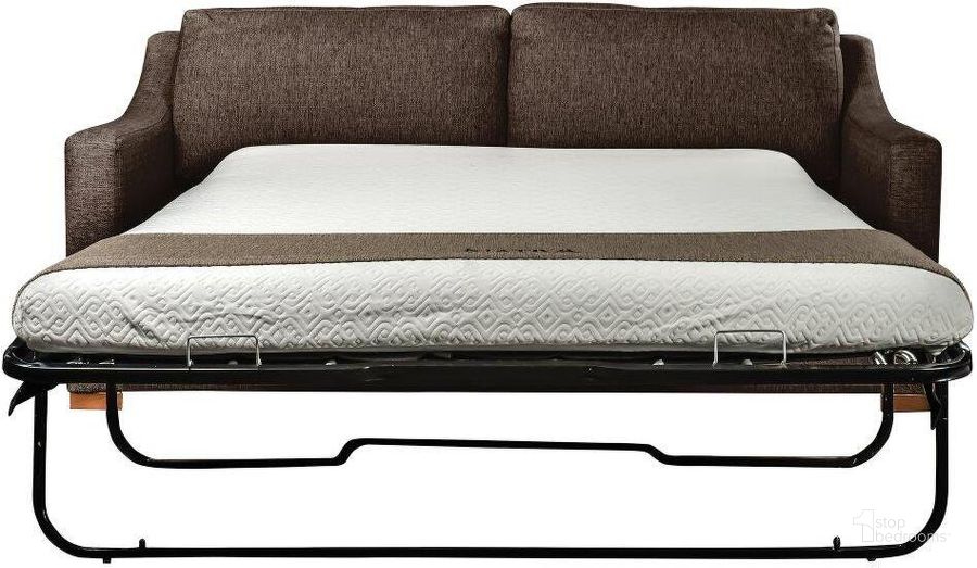 Nativa Interiors Ashley Sleeper Sofa 80 Inch Brown with Premium Memory