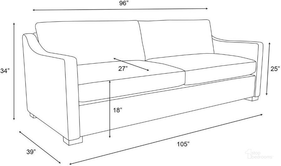 Nativa Interiors Ashley Sofa 105 Inch Brown 1StopBedrooms
