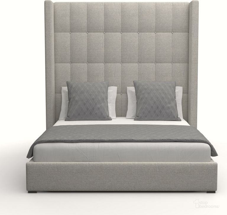 The appearance of Nativa Interiors Aylet Box Tufted Upholstered High 87 Inch California King Grey Bed designed by Nativa Interiors in the modern / contemporary interior design. This grey piece of furniture  was selected by 1StopBedrooms from Aylet Collection to add a touch of cosiness and style into your home. Sku: BED-AYLET-BOX-HI-CA-PF-GREY. Bed Type: Panel Bed. Product Type: Panel Bed. Bed Size: California King. Material: Plywood. Image1