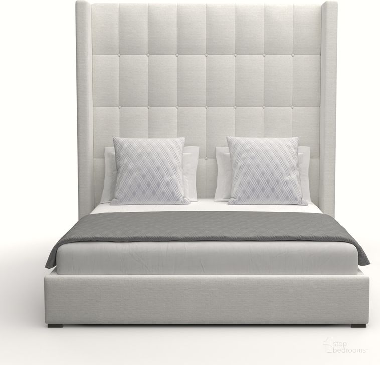 The appearance of Nativa Interiors Aylet Box Tufted Upholstered High 87 Inch California King Off White Bed designed by Nativa Interiors in the modern / contemporary interior design. This off white piece of furniture  was selected by 1StopBedrooms from Aylet Collection to add a touch of cosiness and style into your home. Sku: BED-AYLET-BOX-HI-CA-PF-WHITE. Bed Type: Panel Bed. Product Type: Panel Bed. Bed Size: California King. Material: Plywood. Image1
