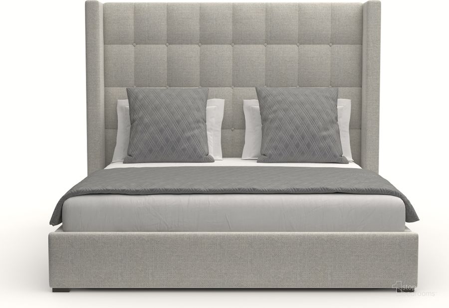 The appearance of Nativa Interiors Aylet Box Tufted Upholstered Medium 67 Inch California King Grey Bed designed by Nativa Interiors in the modern / contemporary interior design. This grey piece of furniture  was selected by 1StopBedrooms from Aylet Collection to add a touch of cosiness and style into your home. Sku: BED-AYLET-BOX-MID-CA-PF-GREY. Bed Type: Panel Bed. Product Type: Panel Bed. Bed Size: California King. Material: Plywood. Image1