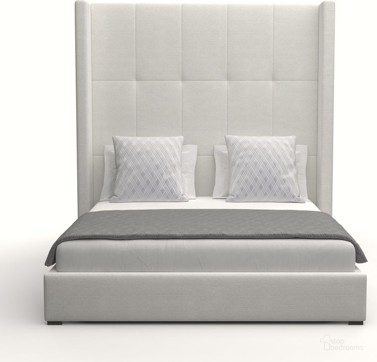 The appearance of Nativa Interiors Aylet Button Tufted Upholstered High 87 Inch California King Off White Bed designed by Nativa Interiors in the modern / contemporary interior design. This off white piece of furniture  was selected by 1StopBedrooms from Aylet Collection to add a touch of cosiness and style into your home. Sku: BED-AYLET-BTN-HI-CA-PF-WHITE. Bed Type: Panel Bed. Product Type: Panel Bed. Bed Size: California King. Material: Plywood. Image1