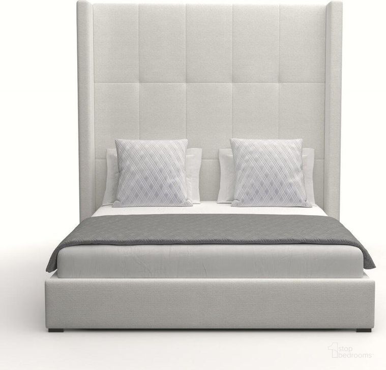 The appearance of Nativa Interiors Aylet Button Tufted Upholstered High 87 Inch Queen Off White Bed designed by Nativa Interiors in the modern / contemporary interior design. This off white piece of furniture  was selected by 1StopBedrooms from Aylet Collection to add a touch of cosiness and style into your home. Sku: BED-AYLET-BTN-HI-QN-PF-WHITE. Bed Type: Panel Bed. Product Type: Panel Bed. Bed Size: Queen. Material: Plywood. Image1