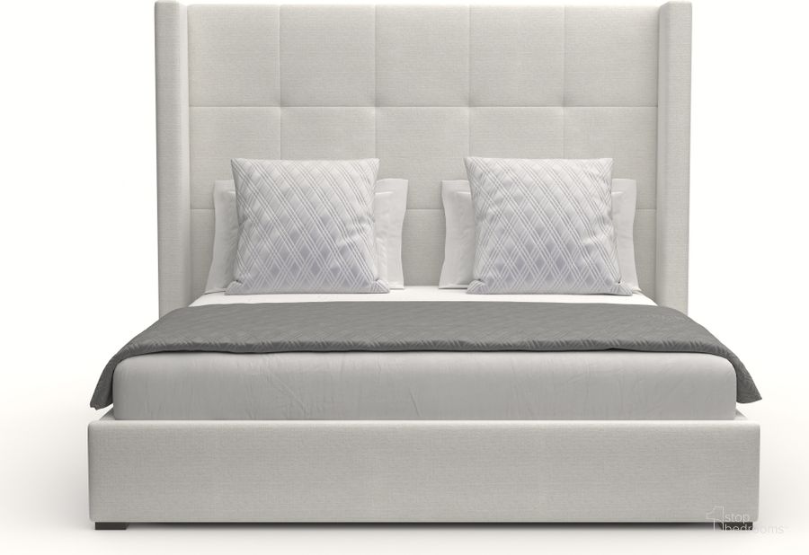 The appearance of Nativa Interiors Aylet Button Tufted Upholstered Medium 67 Inch California King Off White Bed designed by Nativa Interiors in the modern / contemporary interior design. This off white piece of furniture  was selected by 1StopBedrooms from Aylet Collection to add a touch of cosiness and style into your home. Sku: BED-AYLET-BTN-MID-CA-PF-WHITE. Bed Type: Panel Bed. Product Type: Panel Bed. Bed Size: California King. Material: Plywood. Image1