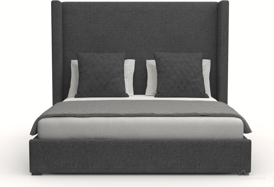 The appearance of Nativa Interiors Aylet Plain Upholstered Medium 67 Inch California King Charcoal Bed designed by Nativa Interiors in the modern / contemporary interior design. This charcoal piece of furniture  was selected by 1StopBedrooms from Aylet Collection to add a touch of cosiness and style into your home. Sku: BED-AYLET-PL-MID-CA-PF-CHARCOAL. Bed Type: Panel Bed. Product Type: Panel Bed. Bed Size: California King. Material: Plywood. Image1