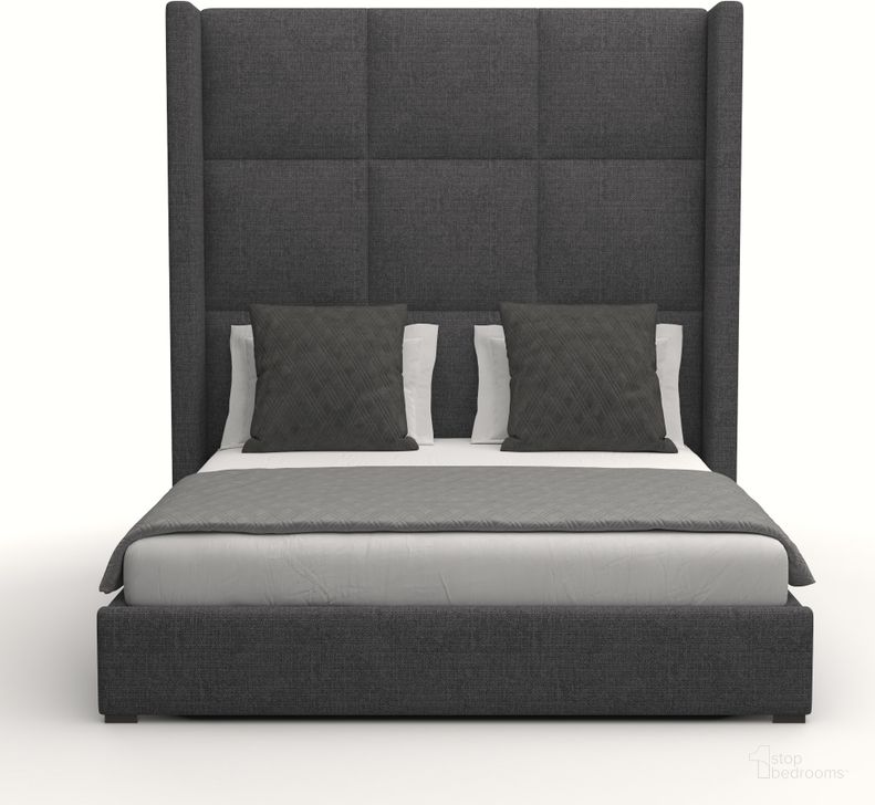 The appearance of Nativa Interiors Aylet Square Tufted Upholstered High 87 Inch California King Charcoal Bed designed by Nativa Interiors in the modern / contemporary interior design. This charcoal piece of furniture  was selected by 1StopBedrooms from Aylet Collection to add a touch of cosiness and style into your home. Sku: BED-AYLET-SQ-HI-CA-PF-CHARCOAL. Bed Type: Panel Bed. Product Type: Panel Bed. Bed Size: California King. Material: Plywood. Image1