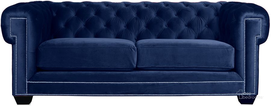 The appearance of Nativa Interiors Cornell Chesterfield Tufted Deep Plush 72 Inch Sofa In Blue designed by Nativa Interiors in the modern / contemporary interior design. This blue piece of furniture  was selected by 1StopBedrooms from Cornell Collection to add a touch of cosiness and style into your home. Sku: SOF-CORNELL-72-DP-MF-BLUE. Product Type: Sofa. Material: Plywood. Image1