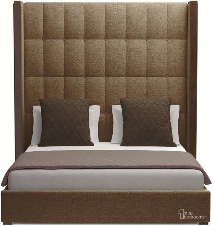 The appearance of Nativa Interiors Irenne Box Tufted Upholstered High 87 Inch King Brown Bed designed by Nativa Interiors in the modern / contemporary interior design. This brown piece of furniture  was selected by 1StopBedrooms from Irenne Collection to add a touch of cosiness and style into your home. Sku: BED-IRENNE-BOX-HI-KN-PF-BROWN. Bed Type: Panel Bed. Material: Wood. Product Type: Panel Bed. Bed Size: King. Image1