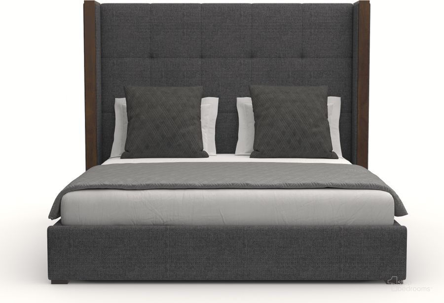 The appearance of Nativa Interiors Irenne Button Tufted Upholstered Medium 67 Inch California King Charcoal Bed designed by Nativa Interiors in the modern / contemporary interior design. This charcoal piece of furniture  was selected by 1StopBedrooms from Irenne Collection to add a touch of cosiness and style into your home. Sku: BED-IRENNE-BTN-MID-CA-PF-CHARCOAL. Bed Type: Panel Bed. Product Type: Panel Bed. Bed Size: California King. Material: Plywood. Image1