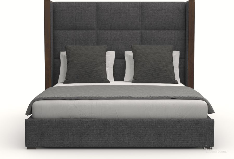 The appearance of Nativa Interiors Irenne Square Tufted Upholstered Medium 67 Inch California King Charcoal Bed designed by Nativa Interiors in the modern / contemporary interior design. This charcoal piece of furniture  was selected by 1StopBedrooms from Irenne Collection to add a touch of cosiness and style into your home. Sku: BED-IRENNE-SQ-MID-CA-PF-CHARCOAL. Bed Type: Panel Bed. Product Type: Panel Bed. Bed Size: California King. Material: Plywood. Image1