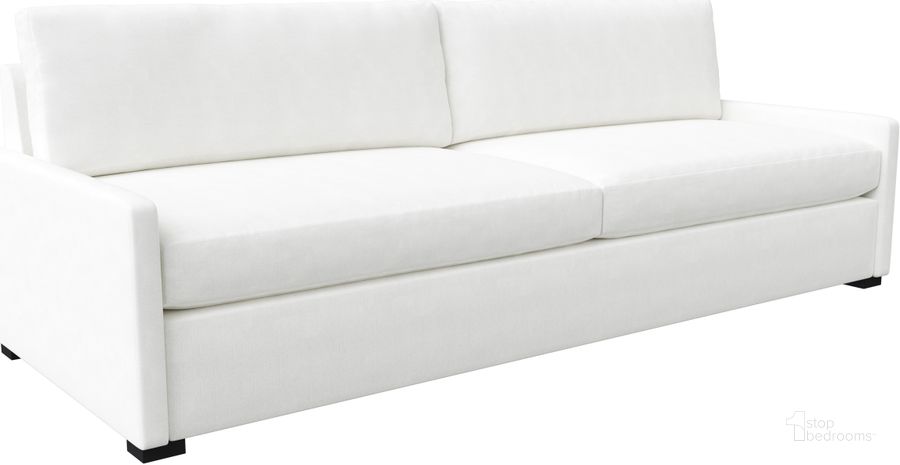 The appearance of Nativa Interiors Kimpton Deep Plush 101 Inch Sofa In Off White designed by Nativa Interiors in the modern / contemporary interior design. This off white piece of furniture  was selected by 1StopBedrooms from Kimpton Collection to add a touch of cosiness and style into your home. Sku: SOF-KIMPTON-96-DP-PF-WHITE. Product Type: Sofa. Material: Plywood. Image1