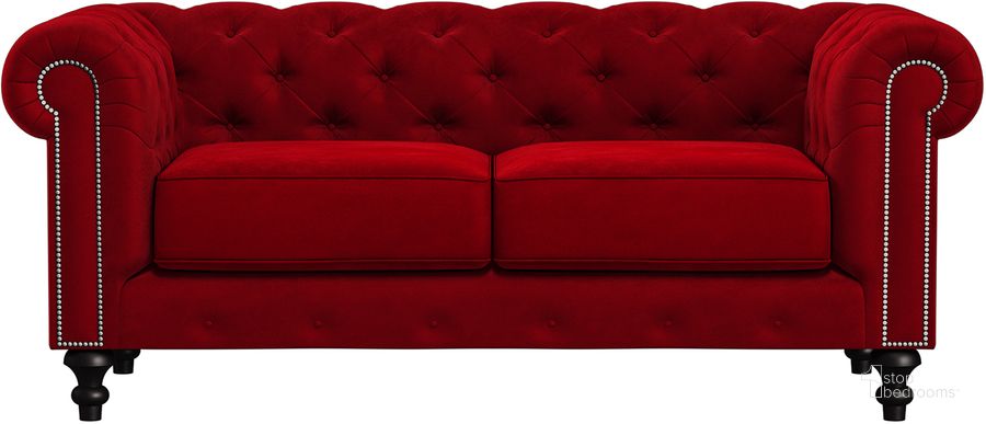 The appearance of Nativa Interiors London Tufted 72 Inch Sofa In Red designed by Nativa Interiors in the modern / contemporary interior design. This red piece of furniture  was selected by 1StopBedrooms from London Collection to add a touch of cosiness and style into your home. Sku: SOF-LONDON-72-CL-MF-RED. Product Type: Sofa. Material: Plywood. Image1