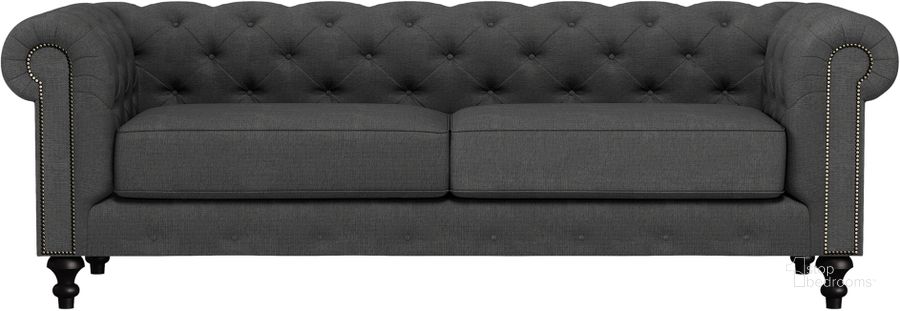 The appearance of Nativa Interiors London Tufted 90 Inch Sofa In Charcoal designed by Nativa Interiors in the modern / contemporary interior design. This charcoal piece of furniture  was selected by 1StopBedrooms from London Collection to add a touch of cosiness and style into your home. Sku: SOF-LONDON-90-CL-PF-CHARCOAL. Product Type: Sofa. Material: Plywood. Image1
