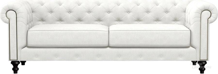 The appearance of Nativa Interiors London Tufted 90 Inch Sofa In Off White designed by Nativa Interiors in the modern / contemporary interior design. This white piece of furniture  was selected by 1StopBedrooms from London Collection to add a touch of cosiness and style into your home. Sku: SOF-LONDON-90-CL-PF-WHITE. Product Type: Sofa. Material: Plywood. Image1