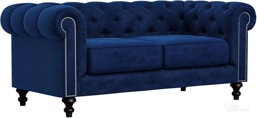 The appearance of Nativa Interiors London Tufted Deep Plush 72 Inch Sofa In Blue designed by Nativa Interiors in the modern / contemporary interior design. This blue piece of furniture  was selected by 1StopBedrooms from London Collection to add a touch of cosiness and style into your home. Sku: SOF-LONDON-72-DP-MF-BLUE. Product Type: Sofa. Material: Plywood. Image1