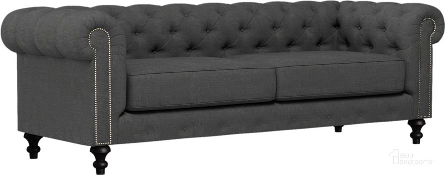 The appearance of Nativa Interiors London Tufted Deep Plush 90 Inch Sofa In Charcoal designed by Nativa Interiors in the modern / contemporary interior design. This charcoal piece of furniture  was selected by 1StopBedrooms from London Collection to add a touch of cosiness and style into your home. Sku: SOF-LONDON-90-DP-PF-CHARCOAL. Product Type: Sofa. Material: Plywood. Image1