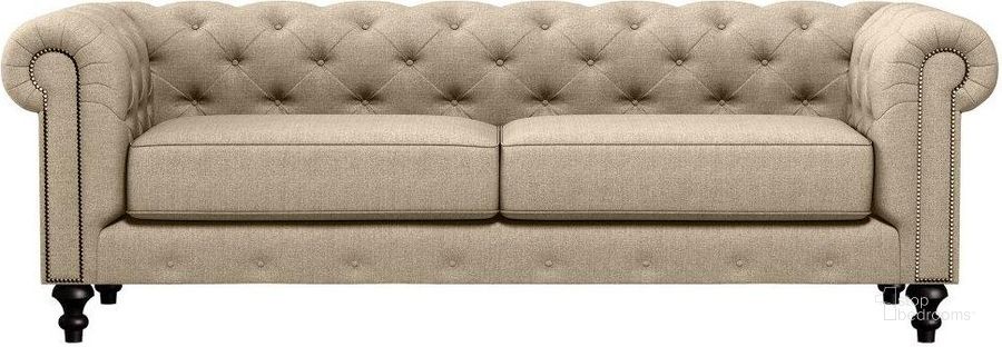 The appearance of Nativa Interiors London Tufted Sofa 90 Inch Flax designed by Nativa Interiors in the modern / contemporary interior design. This flax piece of furniture  was selected by 1StopBedrooms from London Collection to add a touch of cosiness and style into your home. Sku: SOF-LONDON-90-CL-PF-FLAX. Material: Polypropylene. Product Type: Sofa. Image1