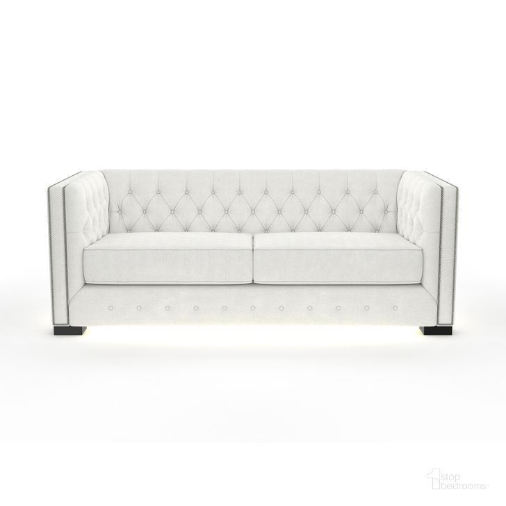 The appearance of Nativa Interiors Mirel Tufted 80 Inch Sofa In Off White designed by Nativa Interiors in the modern / contemporary interior design. This white piece of furniture  was selected by 1StopBedrooms from Mirel Collection to add a touch of cosiness and style into your home. Sku: SOF-MIREL-80-CL-PF-WHITE. Product Type: Sofa. Material: Plywood. Image1