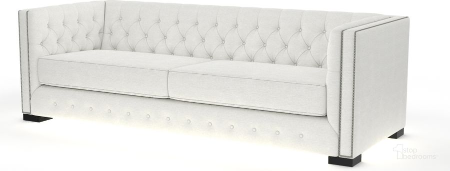The appearance of Nativa Interiors Mirel Tufted Deep Plush 94 Inch Sofa In Off White designed by Nativa Interiors in the modern / contemporary interior design. This white piece of furniture  was selected by 1StopBedrooms from Mirel Collection to add a touch of cosiness and style into your home. Sku: SOF-MIREL-94-DP-PF-WHITE. Product Type: Sofa. Material: Plywood. Image1