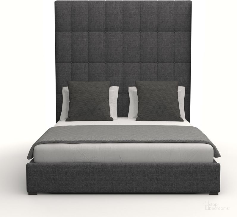 The appearance of Nativa Interiors Moyra Box Tufted Upholstered High 87 Inch California King Charcoal Bed designed by Nativa Interiors in the modern / contemporary interior design. This charcoal piece of furniture  was selected by 1StopBedrooms from Moyra Collection to add a touch of cosiness and style into your home. Sku: BED-MOYRA-BOX-HI-CA-PF-CHARCOAL. Bed Type: Panel Bed. Product Type: Panel Bed. Bed Size: California King. Material: Plywood. Image1