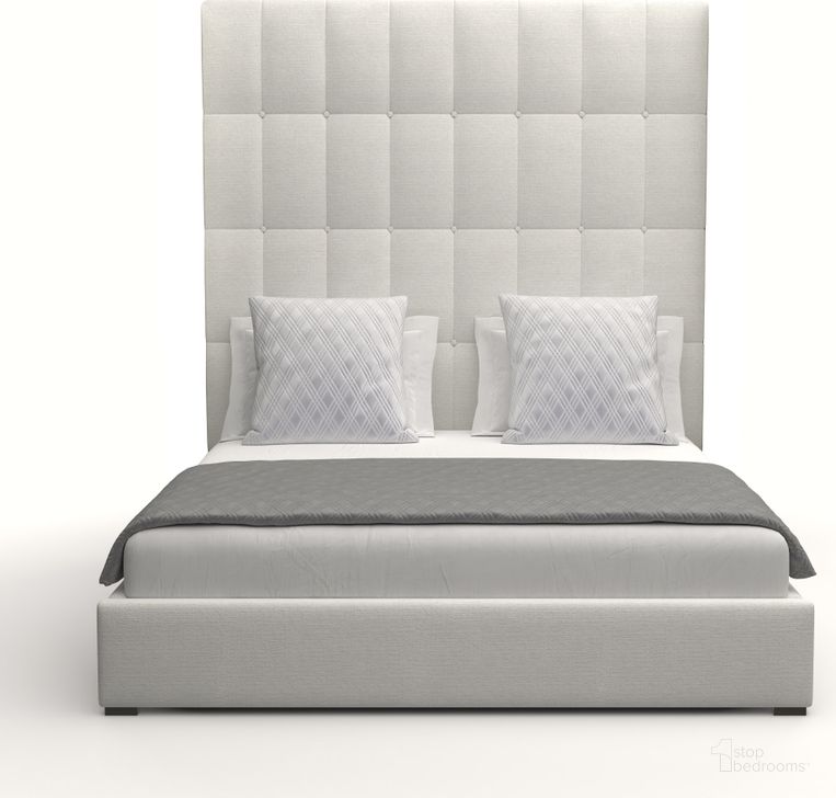The appearance of Nativa Interiors Moyra Box Tufted Upholstered High 87 Inch California King Off White Bed designed by Nativa Interiors in the modern / contemporary interior design. This off white piece of furniture  was selected by 1StopBedrooms from Moyra Collection to add a touch of cosiness and style into your home. Sku: BED-MOYRA-BOX-HI-CA-PF-WHITE. Bed Type: Panel Bed. Product Type: Panel Bed. Bed Size: California King. Material: Plywood. Image1