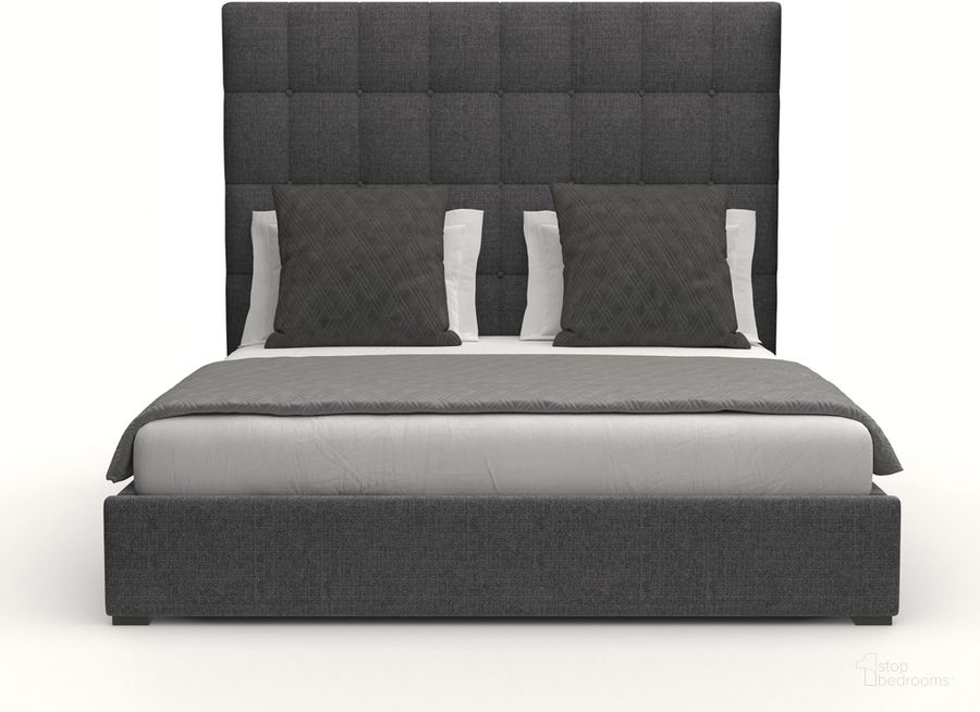 The appearance of Nativa Interiors Moyra Box Tufted Upholstered Medium 67 Inch California King Charcoal Bed designed by Nativa Interiors in the modern / contemporary interior design. This charcoal piece of furniture  was selected by 1StopBedrooms from Moyra Collection to add a touch of cosiness and style into your home. Sku: BED-MOYRA-BOX-MID-CA-PF-CHARCOAL. Bed Type: Panel Bed. Product Type: Panel Bed. Bed Size: California King. Material: Plywood. Image1