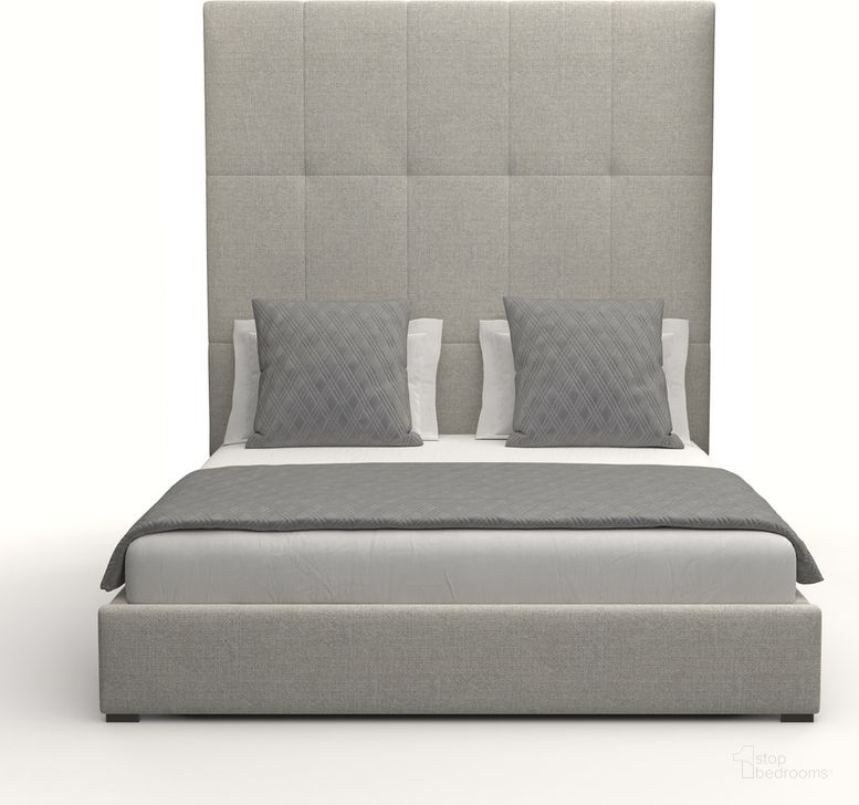 The appearance of Nativa Interiors Moyra Button Tufted Upholstered High 87 Inch California King Grey Bed designed by Nativa Interiors in the modern / contemporary interior design. This grey piece of furniture  was selected by 1StopBedrooms from Moyra Collection to add a touch of cosiness and style into your home. Sku: BED-MOYRA-BTN-HI-CA-PF-GREY. Bed Type: Panel Bed. Product Type: Panel Bed. Bed Size: California King. Material: Plywood. Image1