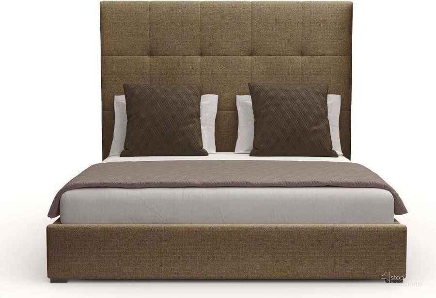 The appearance of Nativa Interiors Moyra Button Tufted Upholstered Medium 67 Inch King Brown Bed designed by Nativa Interiors in the modern / contemporary interior design. This brown piece of furniture  was selected by 1StopBedrooms from Moyra Collection to add a touch of cosiness and style into your home. Sku: BED-MOYRA-BTN-MID-KN-PF-BROWN. Bed Type: Panel Bed. Material: Wood. Product Type: Panel Bed. Bed Size: King. Image1