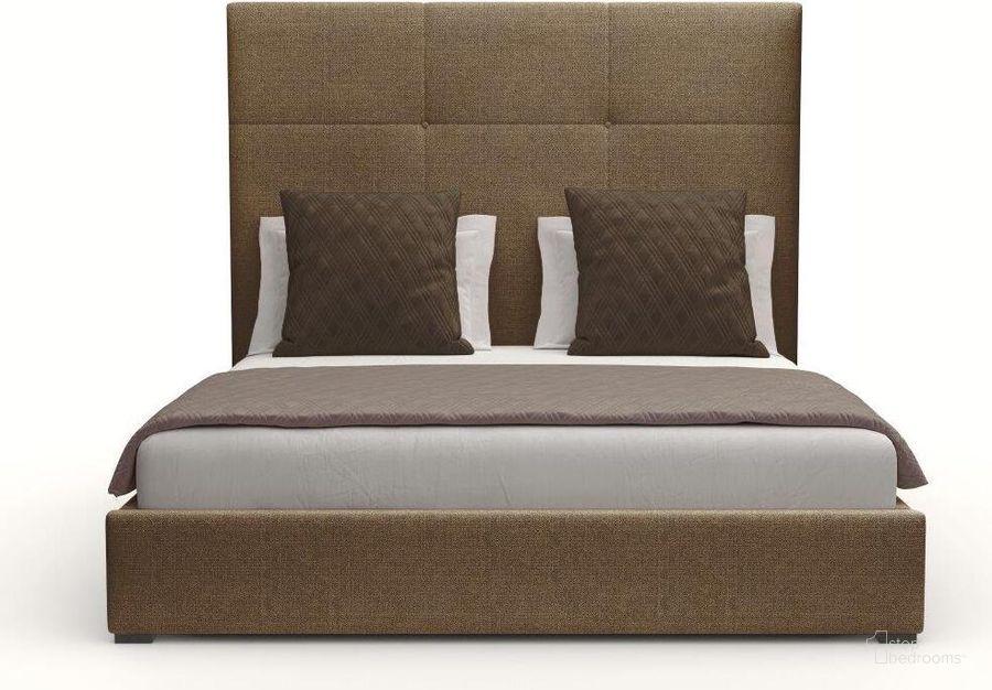 The appearance of Nativa Interiors Moyra Simple Tufted Upholstered Medium 67 Inch California King Brown Bed designed by Nativa Interiors in the modern / contemporary interior design. This brown piece of furniture  was selected by 1StopBedrooms from Moyra Collection to add a touch of cosiness and style into your home. Sku: BED-MOYRA-ST-MID-CA-PF-BROWN. Bed Type: Panel Bed. Material: Wood. Product Type: Panel Bed. Bed Size: California King. Image1