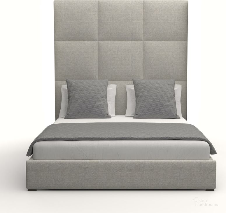 The appearance of Nativa Interiors Moyra Square Tufted Upholstered High 87 Inch California King Grey Bed designed by Nativa Interiors in the modern / contemporary interior design. This grey piece of furniture  was selected by 1StopBedrooms from Moyra Collection to add a touch of cosiness and style into your home. Sku: BED-MOYRA-SQ-HI-CA-PF-GREY. Bed Type: Panel Bed. Product Type: Panel Bed. Bed Size: California King. Material: Plywood. Image1