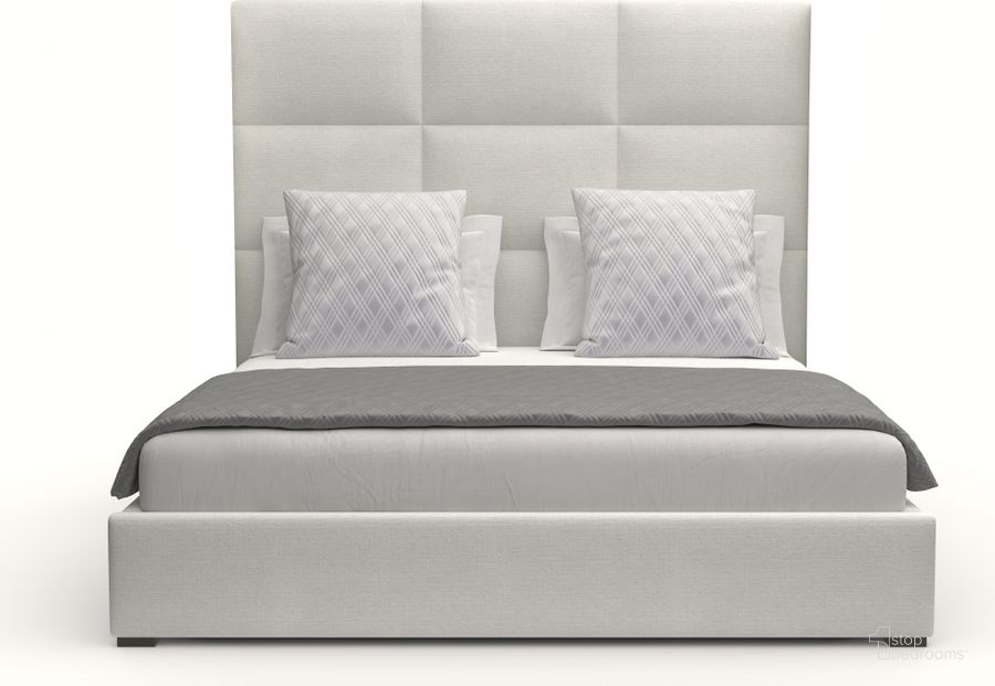 The appearance of Nativa Interiors Moyra Square Tufted Upholstered Medium 67 Inch California King Off White Bed designed by Nativa Interiors in the modern / contemporary interior design. This off white piece of furniture  was selected by 1StopBedrooms from Moyra Collection to add a touch of cosiness and style into your home. Sku: BED-MOYRA-SQ-MID-CA-PF-WHITE. Bed Type: Panel Bed. Product Type: Panel Bed. Bed Size: California King. Material: Plywood. Image1
