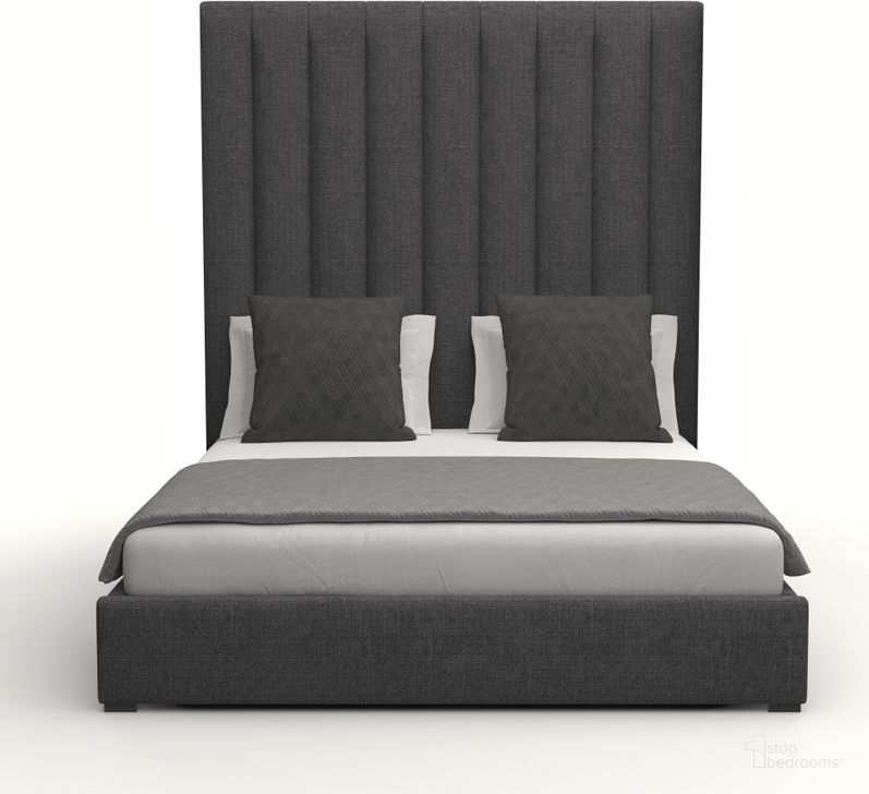The appearance of Nativa Interiors Moyra Vertical Channel Tufted Upholstered High 87 Inch California King Charcoal Bed designed by Nativa Interiors in the modern / contemporary interior design. This charcoal piece of furniture  was selected by 1StopBedrooms from Moyra Collection to add a touch of cosiness and style into your home. Sku: BED-MOYRA-VC-HI-CA-PF-CHARCOAL. Bed Type: Panel Bed. Product Type: Panel Bed. Bed Size: California King. Material: Plywood. Image1