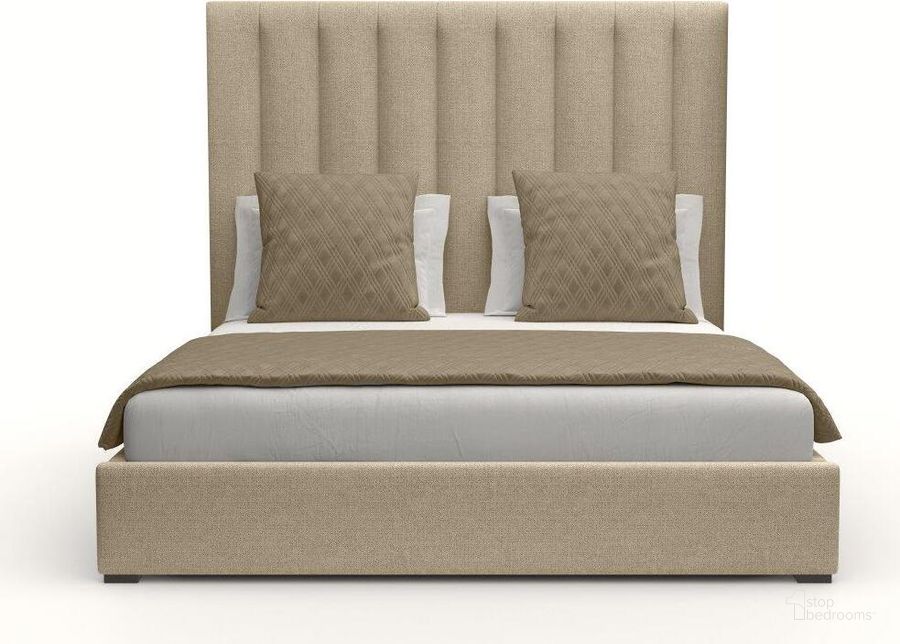 The appearance of Nativa Interiors Moyra Vertical Channel Tufted Upholstered Medium 67 Inch California King Flax Bed designed by Nativa Interiors in the modern / contemporary interior design. This flax piece of furniture  was selected by 1StopBedrooms from Moyra Collection to add a touch of cosiness and style into your home. Sku: BED-MOYRA-VC-MID-CA-PF-FLAX. Bed Type: Panel Bed. Material: Wood. Product Type: Panel Bed. Bed Size: California King. Image1