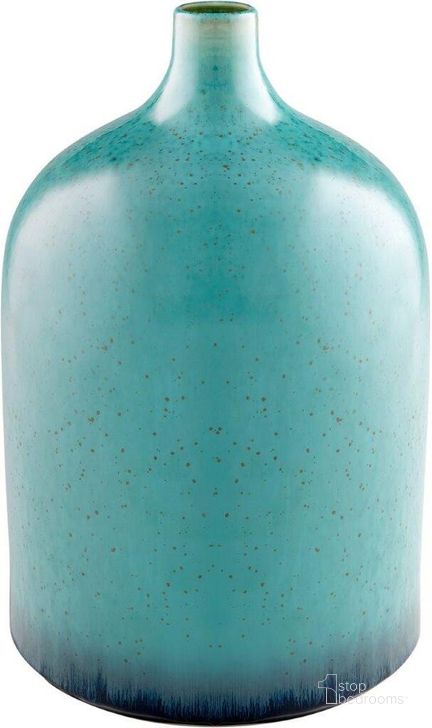 The appearance of Native Gloss Turquoise Glaze Small Vase designed by Cyan Design in the modern / contemporary interior design. This blue piece of furniture  was selected by 1StopBedrooms from Native Collection to add a touch of cosiness and style into your home. Sku: 10804. Material: Ceramic. Product Type: Vase.