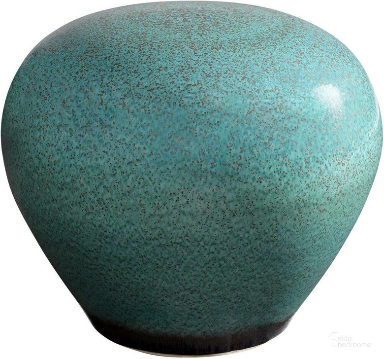 The appearance of Native Gloss Turquoise Glaze Stool designed by Cyan Design in the modern / contemporary interior design. This blue piece of furniture  was selected by 1StopBedrooms from Native Collection to add a touch of cosiness and style into your home. Sku: 10810. Material: Ceramic. Product Type: Accent Stool.