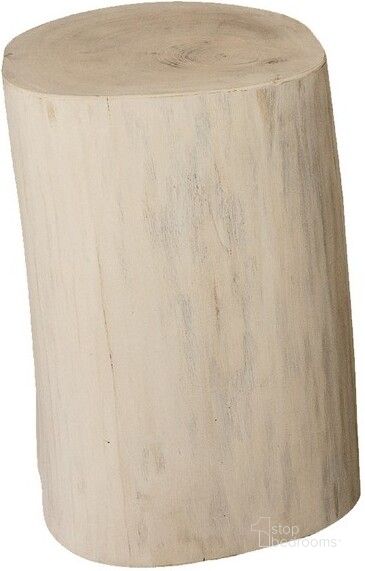 The appearance of Natural Tree 17 Inch Stump White Wash Side Table designed by Padmas Plantation in the modern / contemporary interior design. This white wash piece of furniture  was selected by 1StopBedrooms from  to add a touch of cosiness and style into your home. Sku: NAT06-17-WHT-R. Material: Wood. Product Type: Side Table. Image1