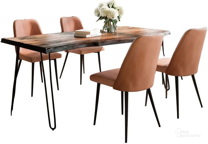 The appearance of Nature'S Edge Five Piece Solid Acacia Dining Set With Upholstered Mid-Century Modern Chairs In Light Brown designed by Jofran in the modern / contemporary interior design. This light brown piece of furniture  was selected by 1StopBedrooms from Nature'S Edge Collection to add a touch of cosiness and style into your home. Sku: 1781-79D-4-DOXCHLBN. Product Type: Dining Room Set. Material: Plywood. Image1