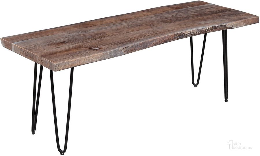 The appearance of Natures Edge 48 Inch Solid Acacia Bench 1981-48KD designed by Jofran in the rustic / southwestern interior design. This slate piece of furniture  was selected by 1StopBedrooms from Natures Edge Collection to add a touch of cosiness and style into your home. Sku: 1981-48KD. Product Type: Bench. Material: Iron. Image1