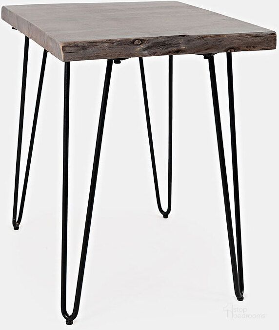 The appearance of Natures Edge Solid Acacia Chairside Table In Slate designed by Jofran in the rustic / southwestern interior design. This slate piece of furniture  was selected by 1StopBedrooms from Natures Edge Collection to add a touch of cosiness and style into your home. Sku: 1980-7. Product Type: Chairside Table. Material: Iron. Image1