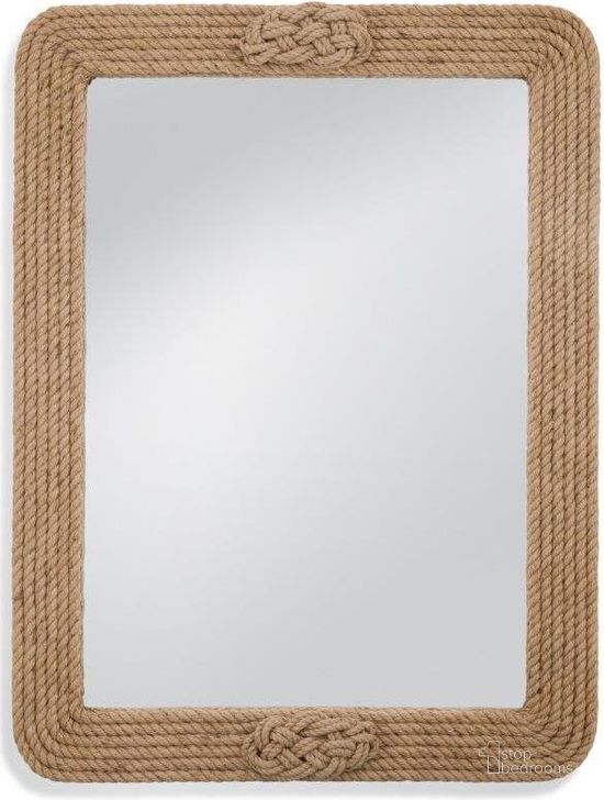 The appearance of Nautical Jute Wall Mirror designed by Bassett Mirror Company in the coastal interior design. This jute piece of furniture  was selected by 1StopBedrooms from Nautical Collection to add a touch of cosiness and style into your home. Sku: M4677EC. Product Type: Wall Mirror. Material: Rope.