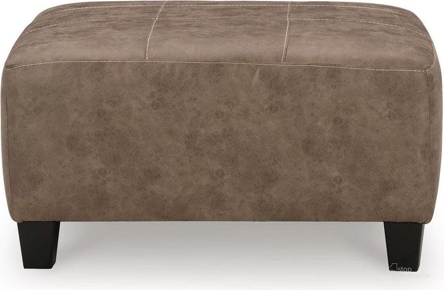 The appearance of Navi Oversized Accent Ottoman In Fossil designed by Signature Design by Ashley in the modern / contemporary interior design. This fossil piece of furniture  was selected by 1StopBedrooms from Navi Collection to add a touch of cosiness and style into your home. Sku: 9400408. Material: Fabric. Product Type: Ottoman. Image1