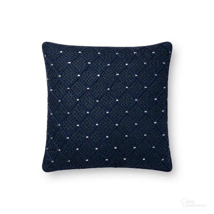 The appearance of Loloi P0675 Navy and Silver 18" x 18" Cover Only Pillow designed by Loloi Rugs in the modern / contemporary interior design. This navy and silver piece of furniture  was selected by 1StopBedrooms from Pillows Collection to add a touch of cosiness and style into your home. Sku: P116P0675NVSIPIL1. Material: Linen. Product Type: Pillow Cover. Image1