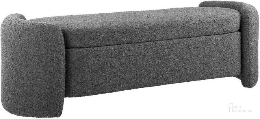 The appearance of Nebula Charcoal Boucle Upholstered Bench designed by Modway in the modern / contemporary interior design. This charcoal piece of furniture  was selected by 1StopBedrooms from Nebula Collection to add a touch of cosiness and style into your home. Sku: EEI-6056-CHA. Material: Wood. Product Type: Bench. Image1