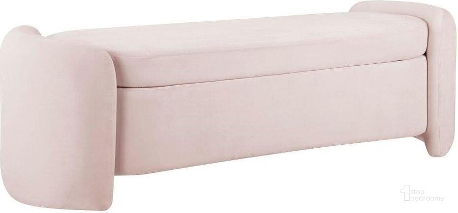 The appearance of Nebula Pink Upholstered Performance Velvet Bench designed by Modway in the modern / contemporary interior design. This pink piece of furniture  was selected by 1StopBedrooms from Nebula Collection to add a touch of cosiness and style into your home. Sku: EEI-6054-PNK. Material: Wood. Product Type: Bench. Image1