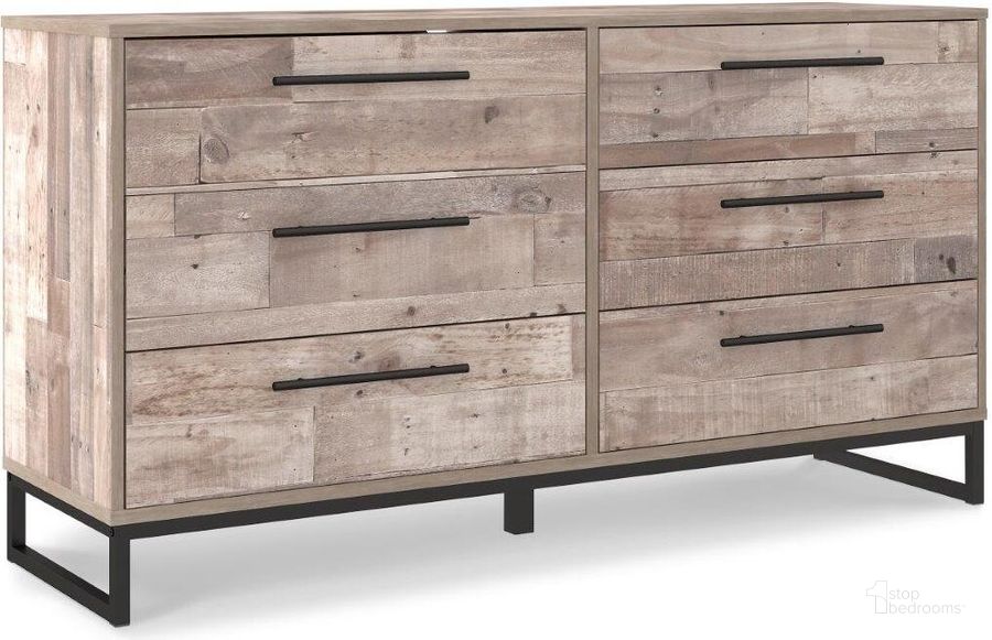 The appearance of Neilsville Whitewash Six Drawer Dresser designed by Signature Design by Ashley in the transitional interior design. This white wash piece of furniture  was selected by 1StopBedrooms from Neilsville Collection to add a touch of cosiness and style into your home. Sku: EB2320-231. Material: Metal. Product Type: Dresser. Image1