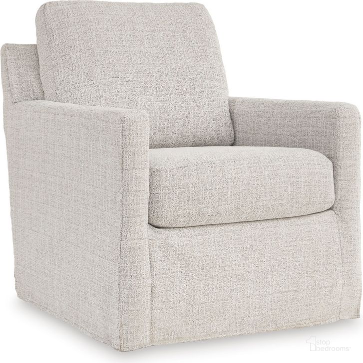 The appearance of Nenana Next-Gen Nuvella Swivel Glider Accent Chair In Stone designed by Signature Design by Ashley in the transitional interior design. This stone piece of furniture  was selected by 1StopBedrooms from Nenana Next-Gen Nuvella Collection to add a touch of cosiness and style into your home. Sku: A3000644. Product Type: Accent Chair. Image1