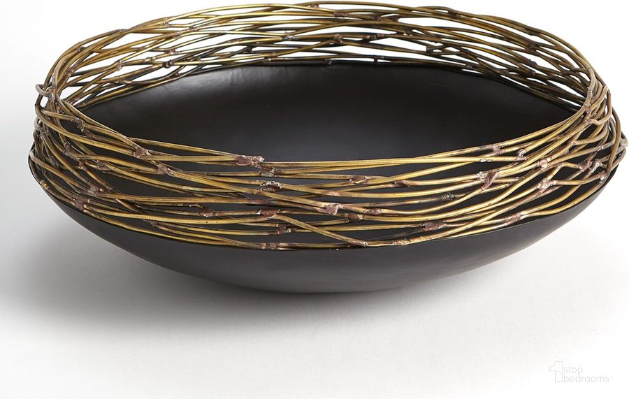 The appearance of Nest Large Bowl In Black designed by Global Views in the modern / contemporary interior design. This black piece of furniture  was selected by 1StopBedrooms from Nest Collection to add a touch of cosiness and style into your home. Sku: 7.91452. Product Type: Bowl. Material: Brass. Image1