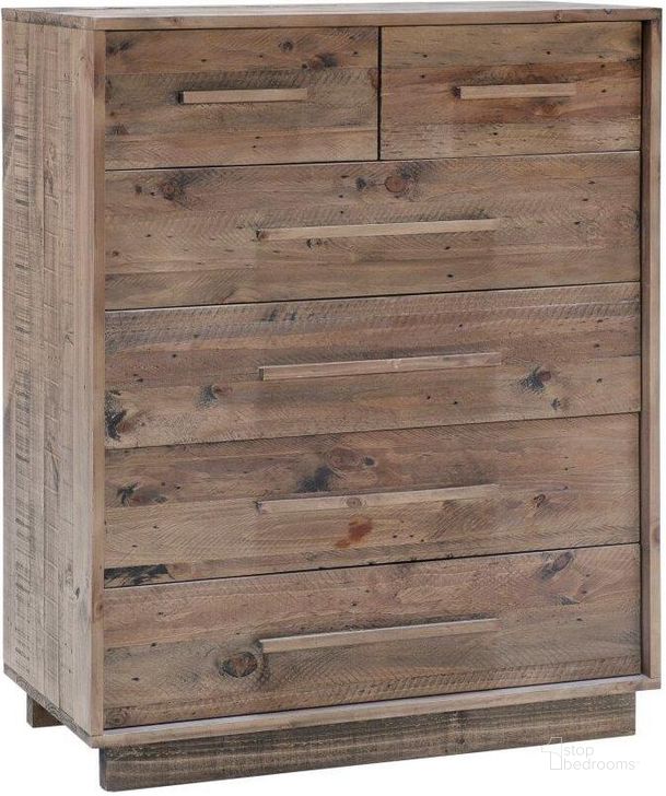 The appearance of Nevada 6 Drw Chest In Dark Driftwood designed by LH Imports in the rustic / southwestern interior design. This brown piece of furniture  was selected by 1StopBedrooms from Nevada Collection to add a touch of cosiness and style into your home. Sku: NVD006. Product Type: Chest. Material: Pine. Image1